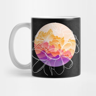 Floral Sunset Abstract Mug